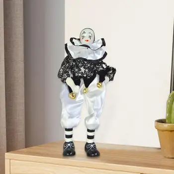 Lutka klaun, stilskog lutka, home zaslon, 14,17-inčni pokretna lutka-harlekin za zurke, umjetnost i obrt, suveniri, festival, Dana Rođenja