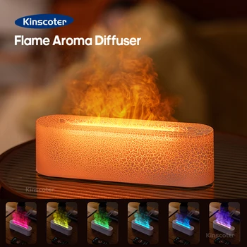 KINSCOTER RGB Flame Aromatičan Difuzor Zraka Ultrazvučni Hladnog Туманообразователь Fogger LED Eterično Ulje Fire LED Žarulja Difusor Poklon