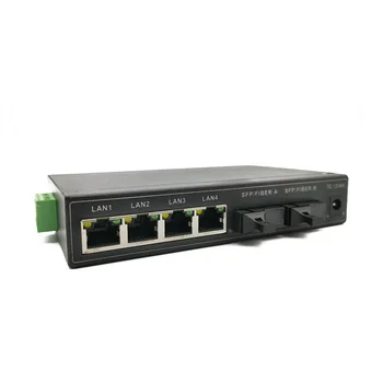 OEM 4 + 2-port Gigabit mrežni preklopnik Ethernet 48V PoE 10/1000m industrijski медиаконвертер fiber-optički prospojnik poe