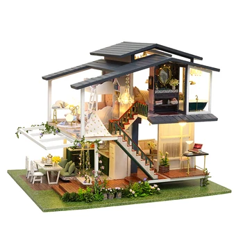 Minijaturni set za rukotvorina u obliku drvenog dollhouse Monet Garden-fine darove za odrasle Gilrs