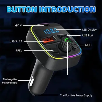 Auto FM odašiljač Auto Bluetooth Hands-free Mp3-player PD P10 Brzo Punjenje 3.1 A Dvostruka Pribor, USB Prodaja na Veliko Punjenje Automobila Z5V1