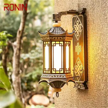 Ulične zidne svjetiljke RONIN, Brončanog rasvjeta, led lampa, klasični vodootporan Klasicni za uređenje doma balkona