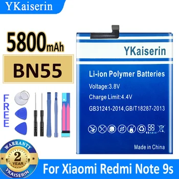 YKaiserin Baterija BN55 za Xiaomi Redmi Note 9s 9 S Note9s /note 9 5G 10X 4G/Note 9 4G Baterija + BROJ staze