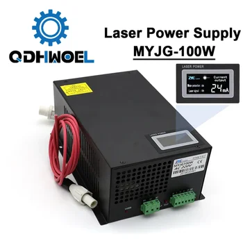 QDHWOEL 100 W Co2 laserski izvor napajanja MYJG-100 LED za laserske cijevi za graviranje Co2 na stroj za rezanje