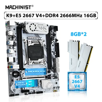 MACHINIST X99 K9 Kit matična ploča za LGA 2011-3 Kit procesora Xeon E5 2667 V4 CPU DDR4 16GB = 2pcs * 8GB 2666MHz Memory RAM SSD M. 2 NVME