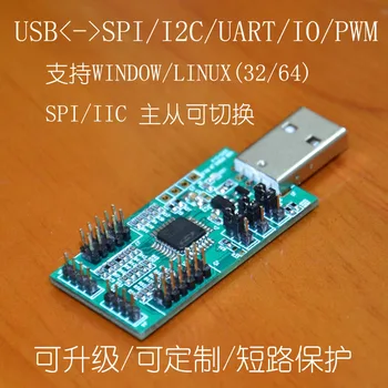 USB to UART, I2C, SPI (sa 4 ADC, 4 PWM, 8 digitalnih uvodnice-zaključke i тестовым softverom NRF2401)
