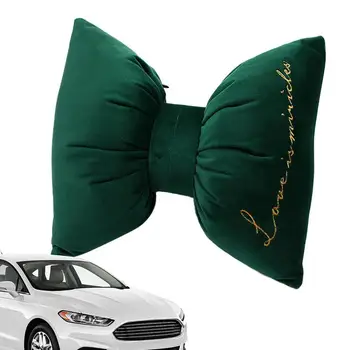 Jastuk za naslona za glavu vozila, udoban dizajn s kravatom-leptir, Čvrst jastuk za naslona za glavu, potrepština u pokretu, pribor za vožnju