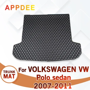 Tepih u Prtljažniku Automobila VOLKSWAGEN VW Polo sedan 2007 2008 2009 2010 2011 Custom Auto-Pribora Za Uređenje Interijera vozila