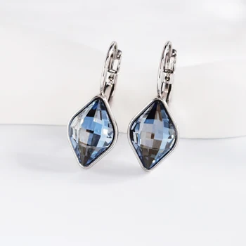 Ženski nakit Naušnice 2023 od Kristala iz Austrije za Žene, Novi Geometrijski Dizajn, Srebrne Naušnice, prstenje, Nakit