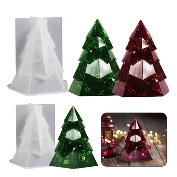 Silikonski kalup za božićno drvce, jake mirisne svijeće, oblik od smole, Božićni ukras, oblik predmeta, pluća obrta, dekoracije za dom