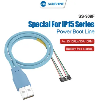 Boot linija Sunshine SS-908F za iPhone 15/15 Plus / 15 Pro MAX Test linija je Telefonska služba Izvor istosmjernog napajanja Kabel za ispitivanje struje