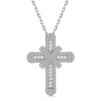 Ogrlica od srebra S925 uzorka u europskom i američkom stilu, srebrni nakit s dijamantima, modni ogrlica u stilu hip-hop