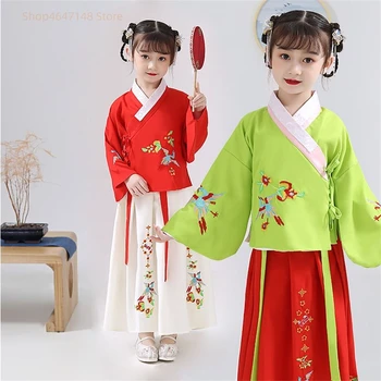 Drevne tradicionalne dječje haljine Kineski odijelo Odijelo za djevojčice Ideju narodnih plesova Dječja haljina Hanfu