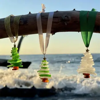 Ukras za Božićnu božićno drvce je Trajna Dugi vijek trajanja Prekrasan Nježan dizajn Morsko staklo Ukras u obliku oceana ručni rad Božićni privjesak Dekor