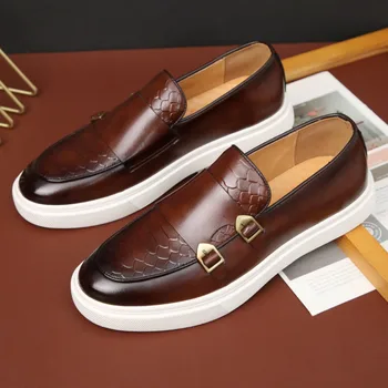 Muška obuća; Moda Proljeće Nova Svakodnevnica Kožne Cipele za Muškarce; Zapatos De Vestir Hombre; Zapatos De Hombre; Dizajnerske Лоферы Za muškarce