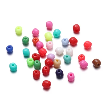 50/100pc Nacreous Okrugli akril kuglica promjera 4 mm, bočne perle za izradu nakita, narukvica, Naušnice, Pribor za ručni rad