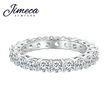 prsten s муассанитом širine 3 mm za žene, svadbeni skup, svjetlucavi prstenovi od 925 sterling srebra, veličine 5 6 7 8 9 na izbor, besplatna dostava