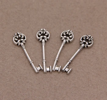15шт Tibetanski srebrni privezak od цинкового legure DIY ogrlica narukvica pribor za izradu nakita 30x9 mm